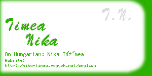 timea nika business card